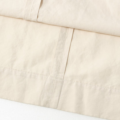 PLAIN WEAVE COTTON LINEN SKIRT