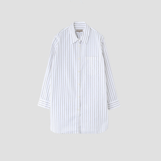 TRIPLE STRIPE COTTON POPLIN SHIRT