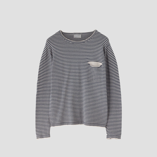 STRIPE CREW NECK KNIT