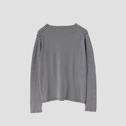STRIPE CREW NECK KNIT