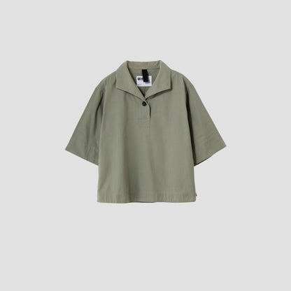 WORN COTTON PLAINWEAVE SHIRT
