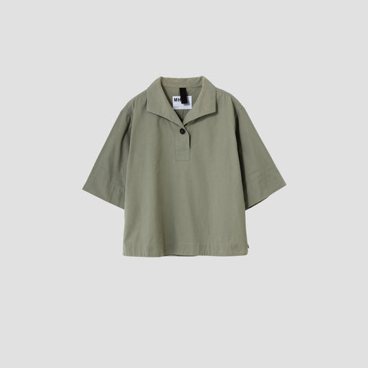 WORN COTTON PLAINWEAVE SHIRT