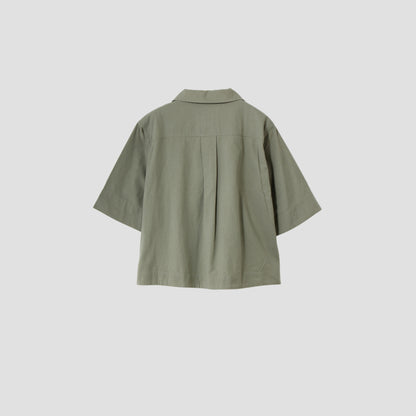 WORN COTTON PLAINWEAVE SHIRT