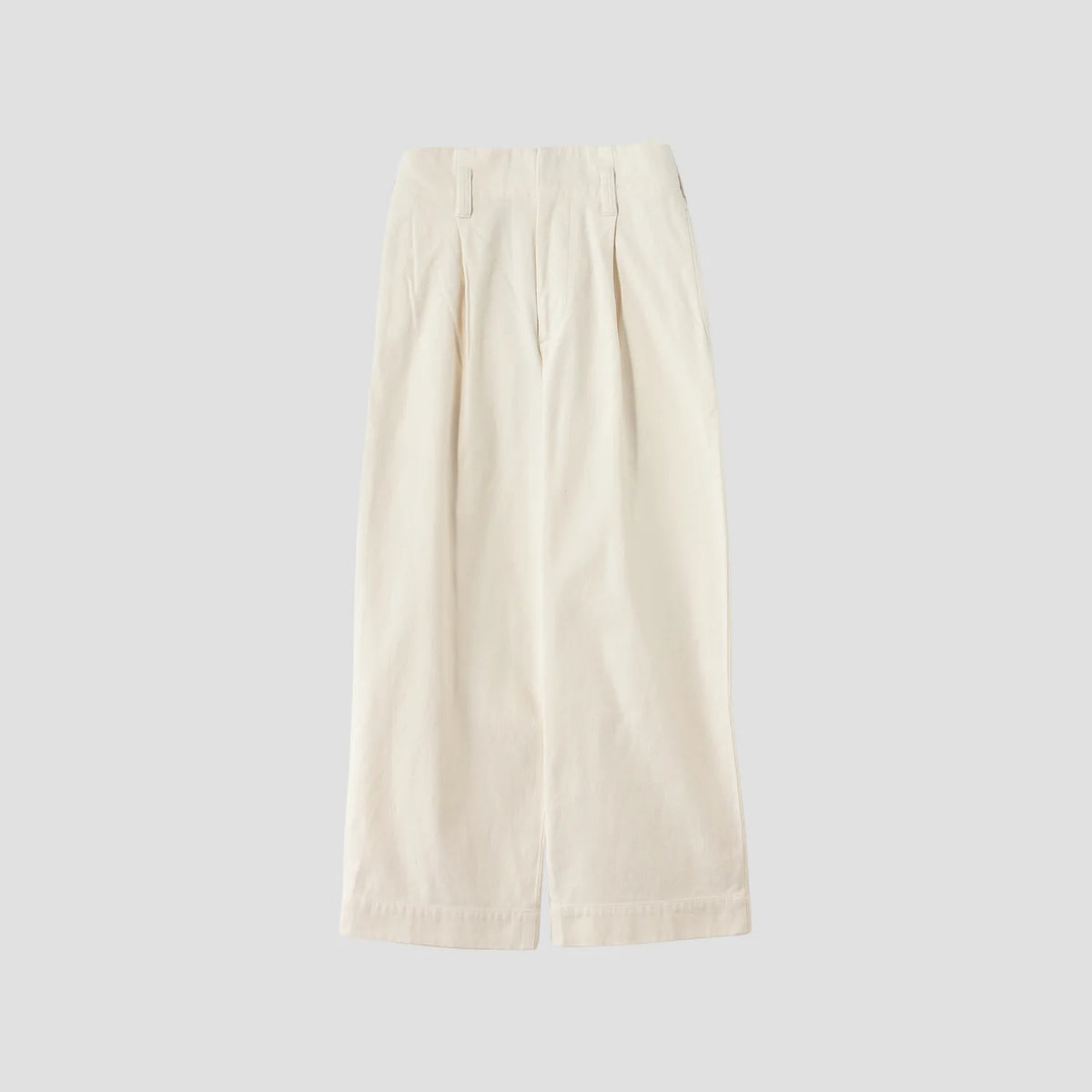WASHED COTTON TWILL TROUSERS
