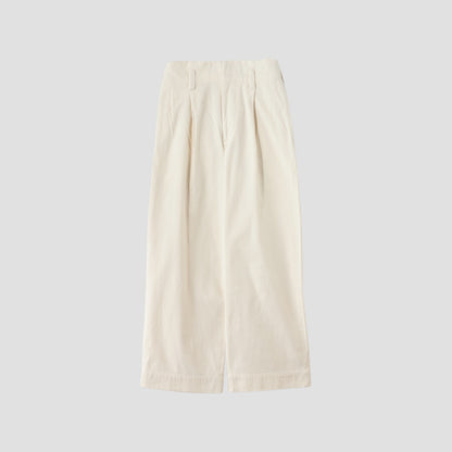 WASHED COTTON TWILL TROUSERS