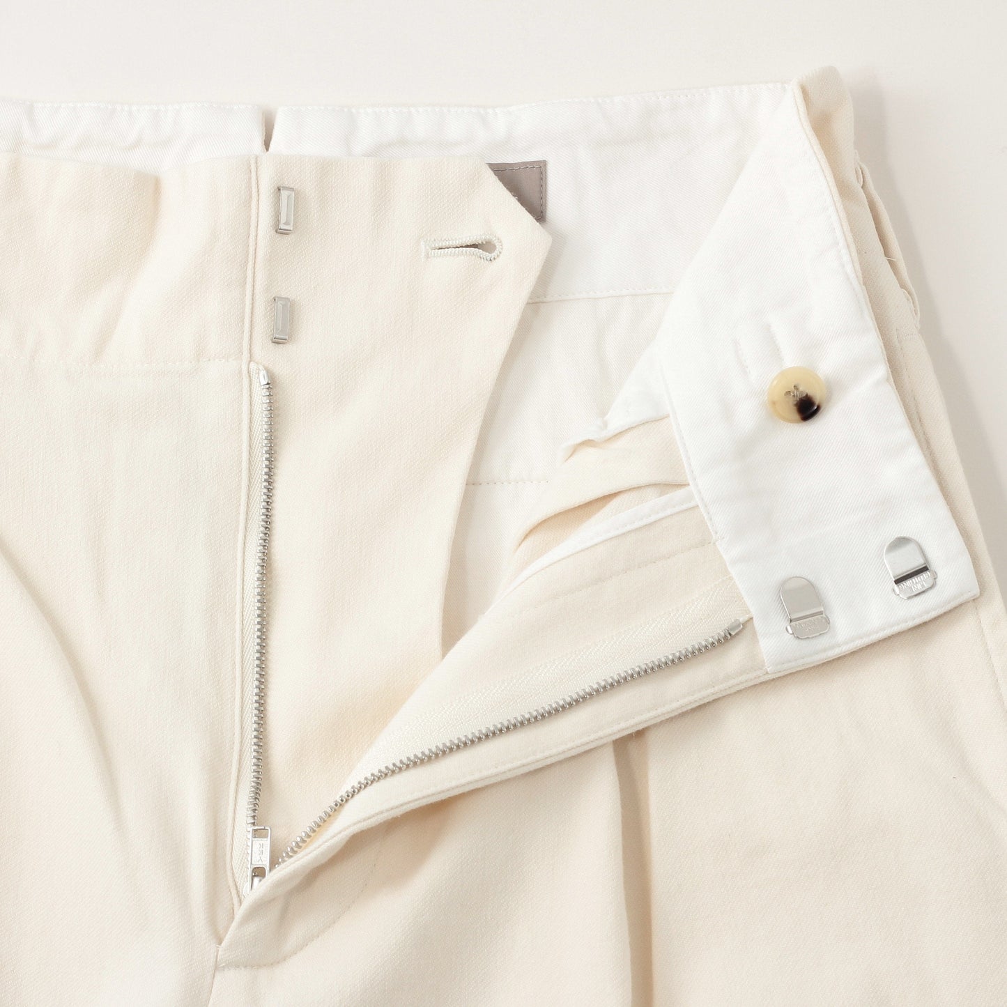 WASHED COTTON TWILL TROUSERS