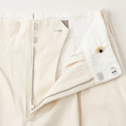 WASHED COTTON TWILL TROUSERS
