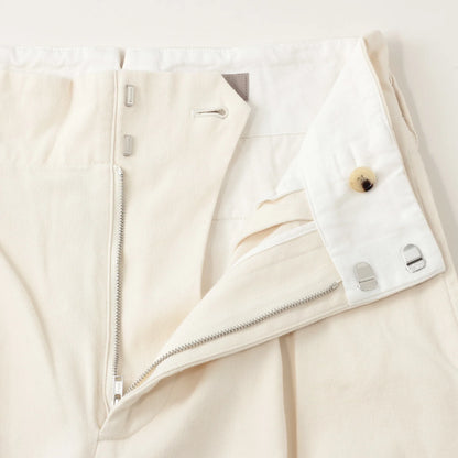 WASHED COTTON TWILL TROUSERS
