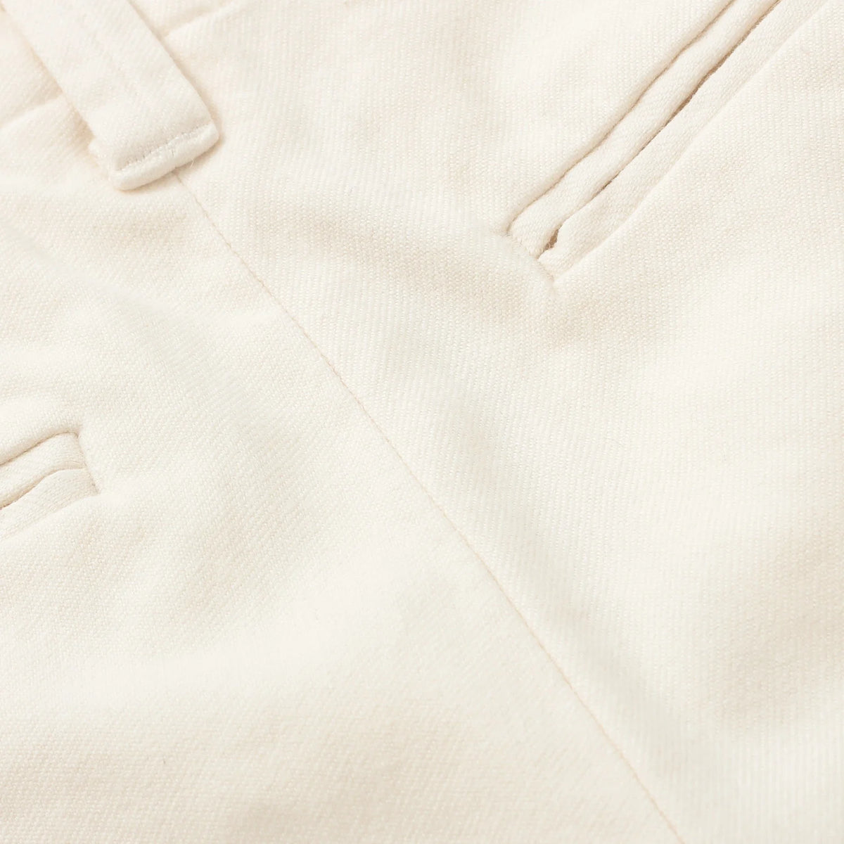 WASHED COTTON TWILL TROUSERS