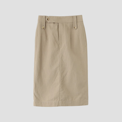 HIGH TWIST COTTON LINEN SKIRT