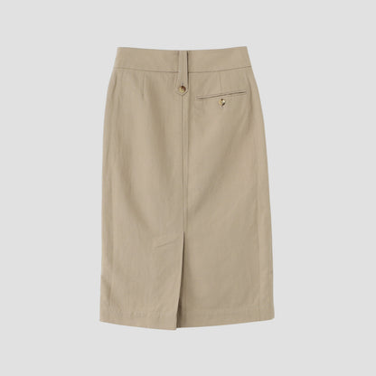 HIGH TWIST COTTON LINEN SKIRT