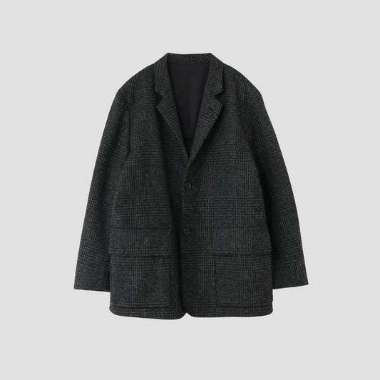 GLEN CHECK WOOL JACKET