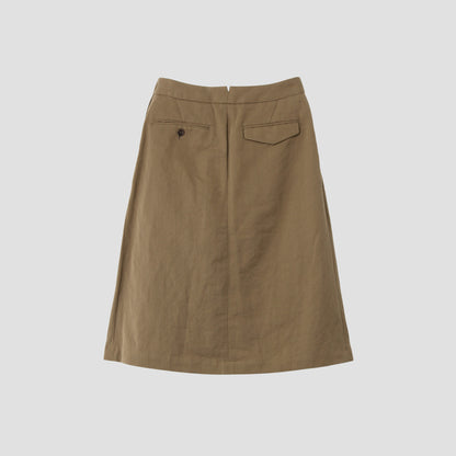 LINEN COTTON TWILL SKIRT