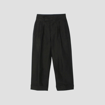 WASHED LINEN COTTON TROUSERS