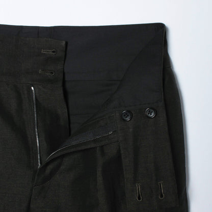 WASHED LINEN COTTON TROUSERS