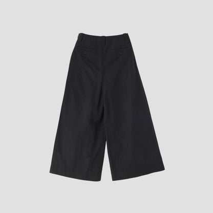 PLAIN WEAVE COTTON LINEN TROUSERS