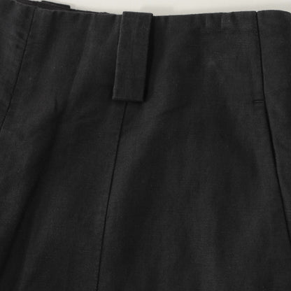 PLAIN WEAVE COTTON LINEN TROUSERS