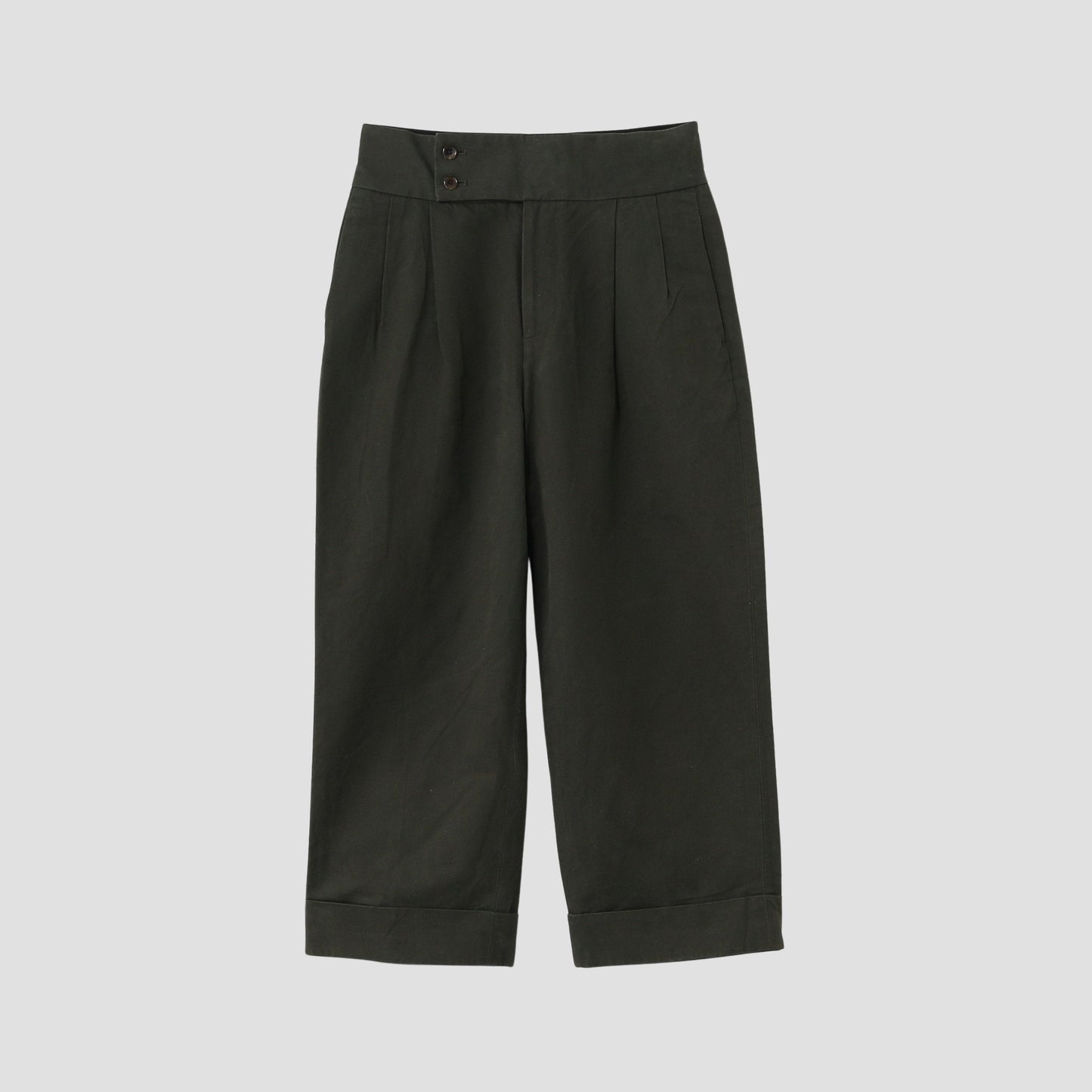 BRUSHED COTTON LINEN TROUSERS