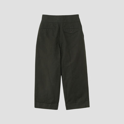 BRUSHED COTTON LINEN TROUSERS