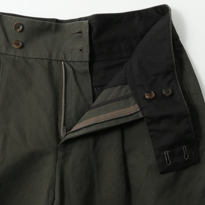 BRUSHED COTTON LINEN TROUSERS