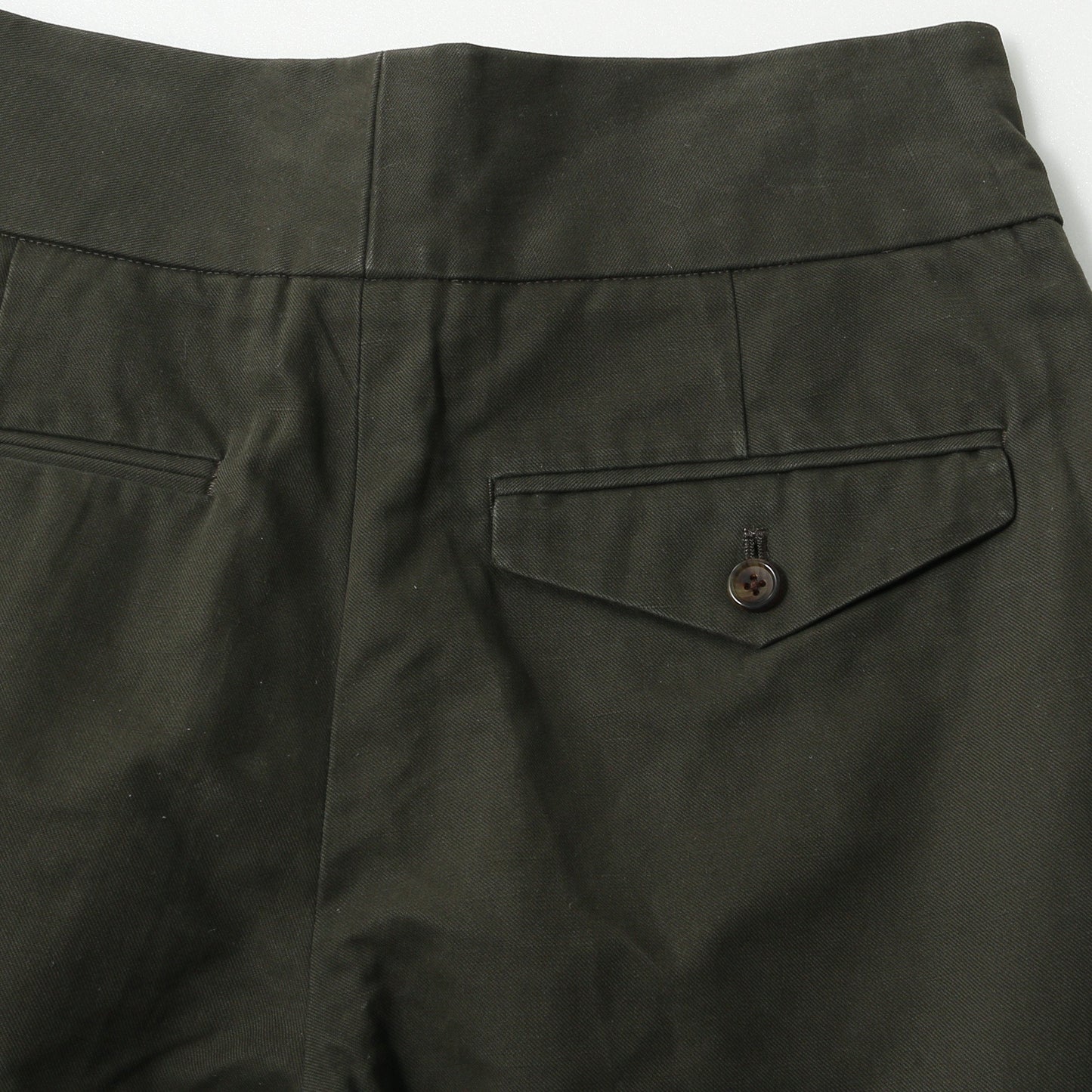 BRUSHED COTTON LINEN TROUSERS