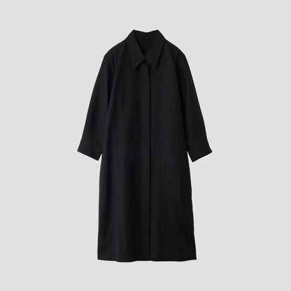 LINEN WOOL HOPSACK DRESS