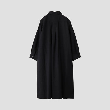 LINEN WOOL HOPSACK DRESS