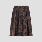 DAMASK COTTON LINEN TWILL SKIRT