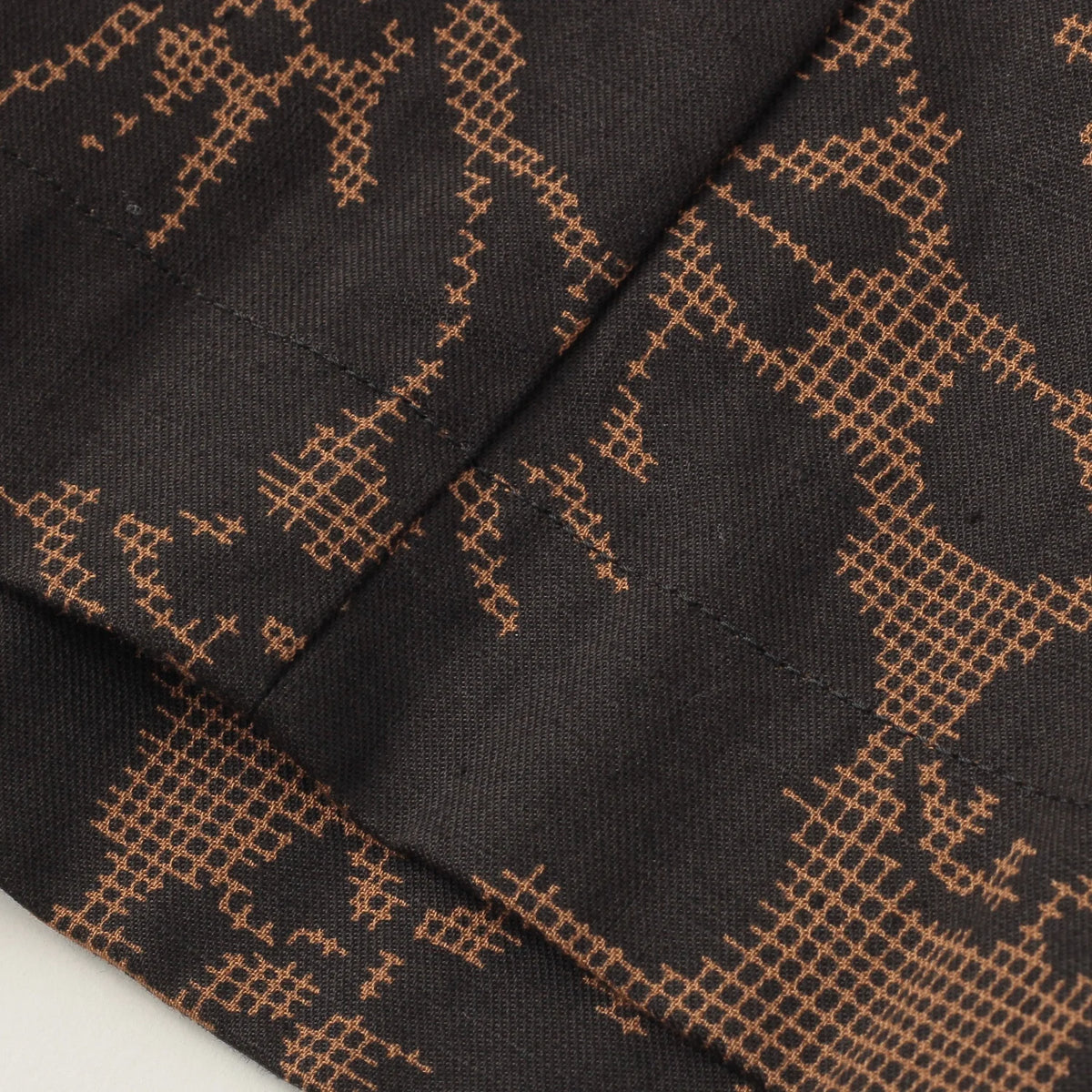 DAMASK COTTON LINEN TWILL SKIRT