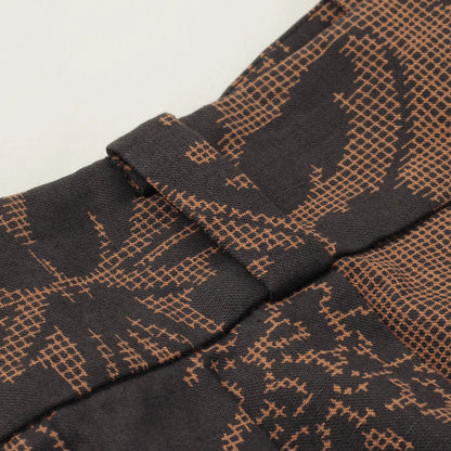 DAMASK COTTON LINEN TWILL SKIRT