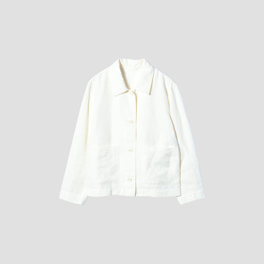 MATT LINEN POPLIN JACKET