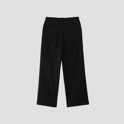 WOOL CASHMERE FLANNEL TROUSERS