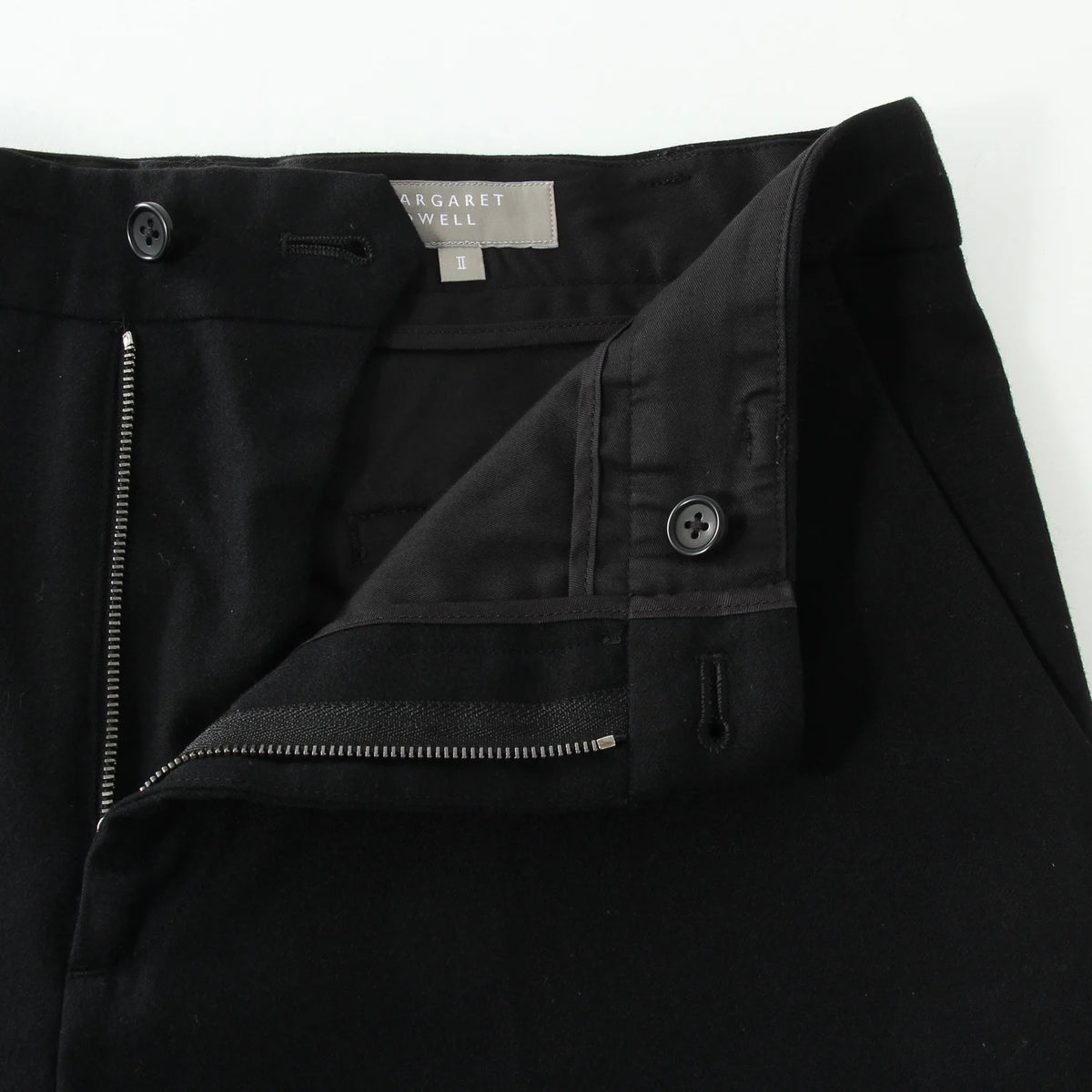 WOOL CASHMERE FLANNEL TROUSERS