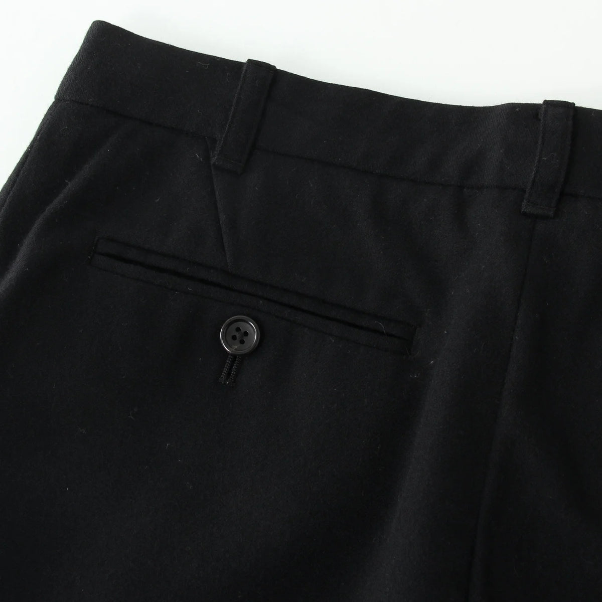 WOOL CASHMERE FLANNEL TROUSERS