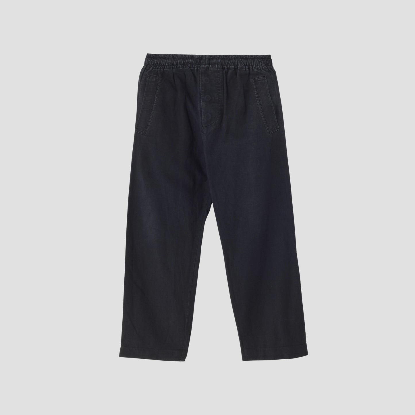 LINEN COTTON TWILL TROUSERS
