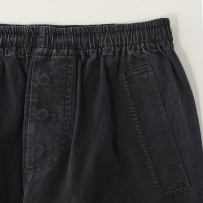LINEN COTTON TWILL TROUSERS