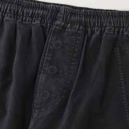 LINEN COTTON TWILL TROUSERS