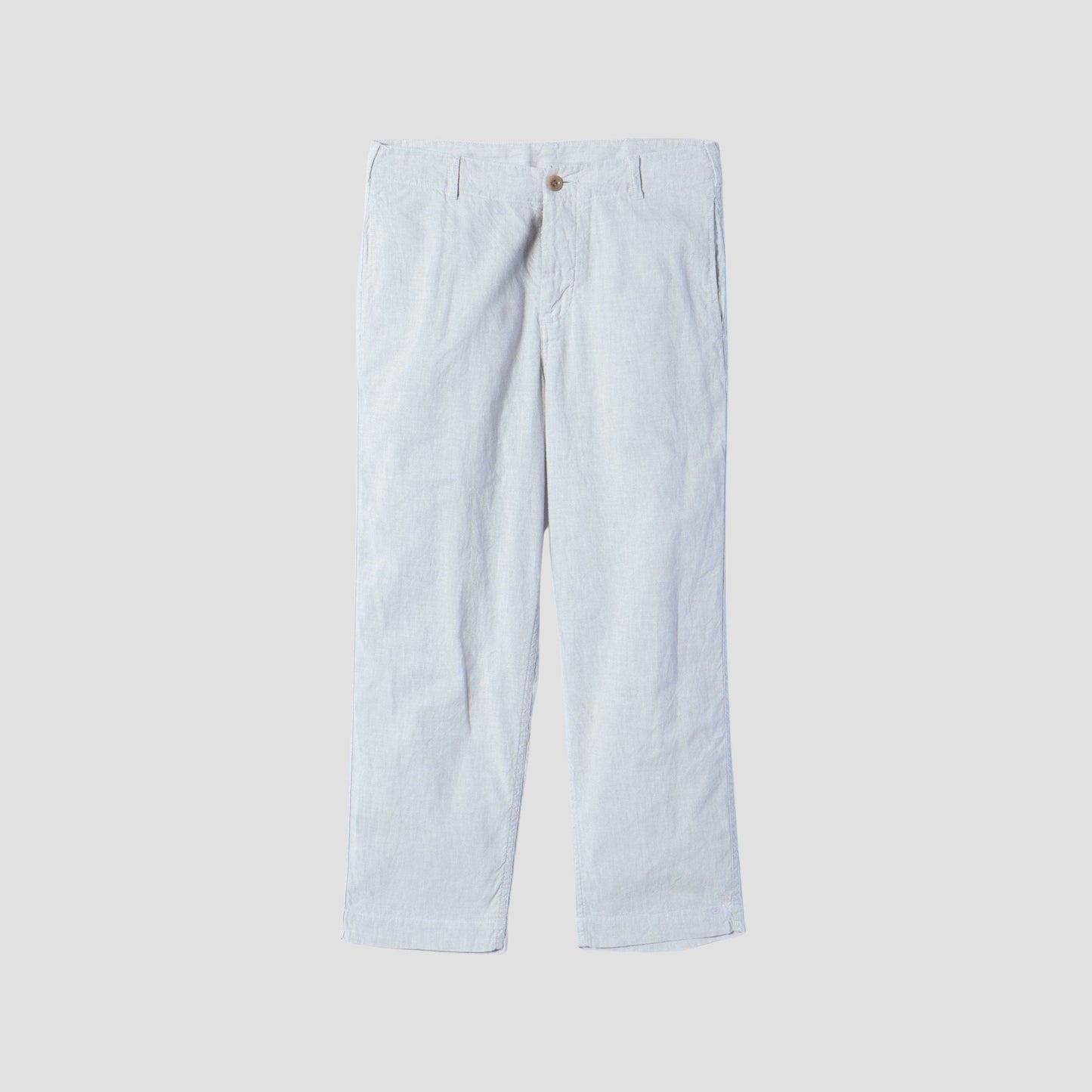 LINEN COTTON CANVAS TROUSERS
