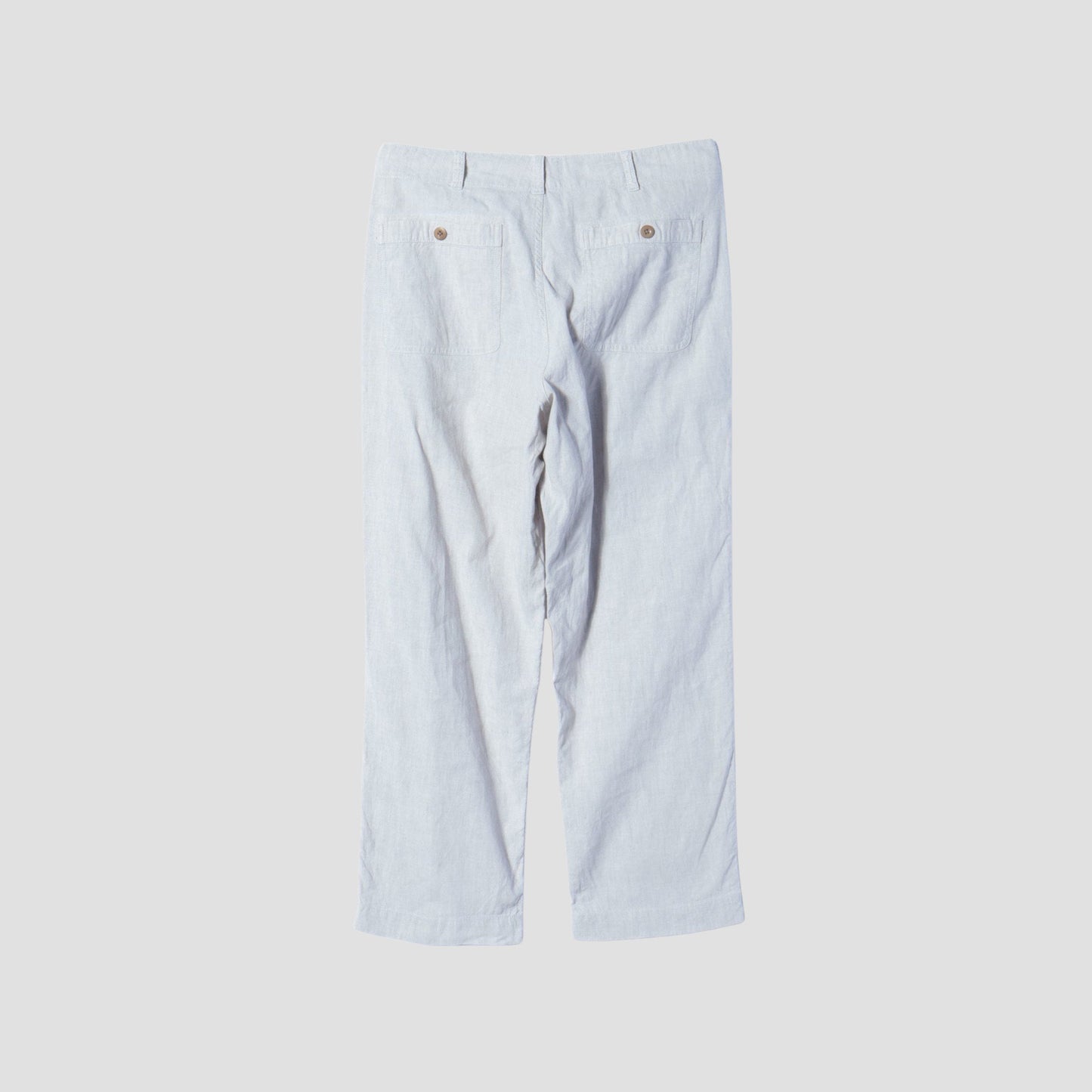 LINEN COTTON CANVAS TROUSERS