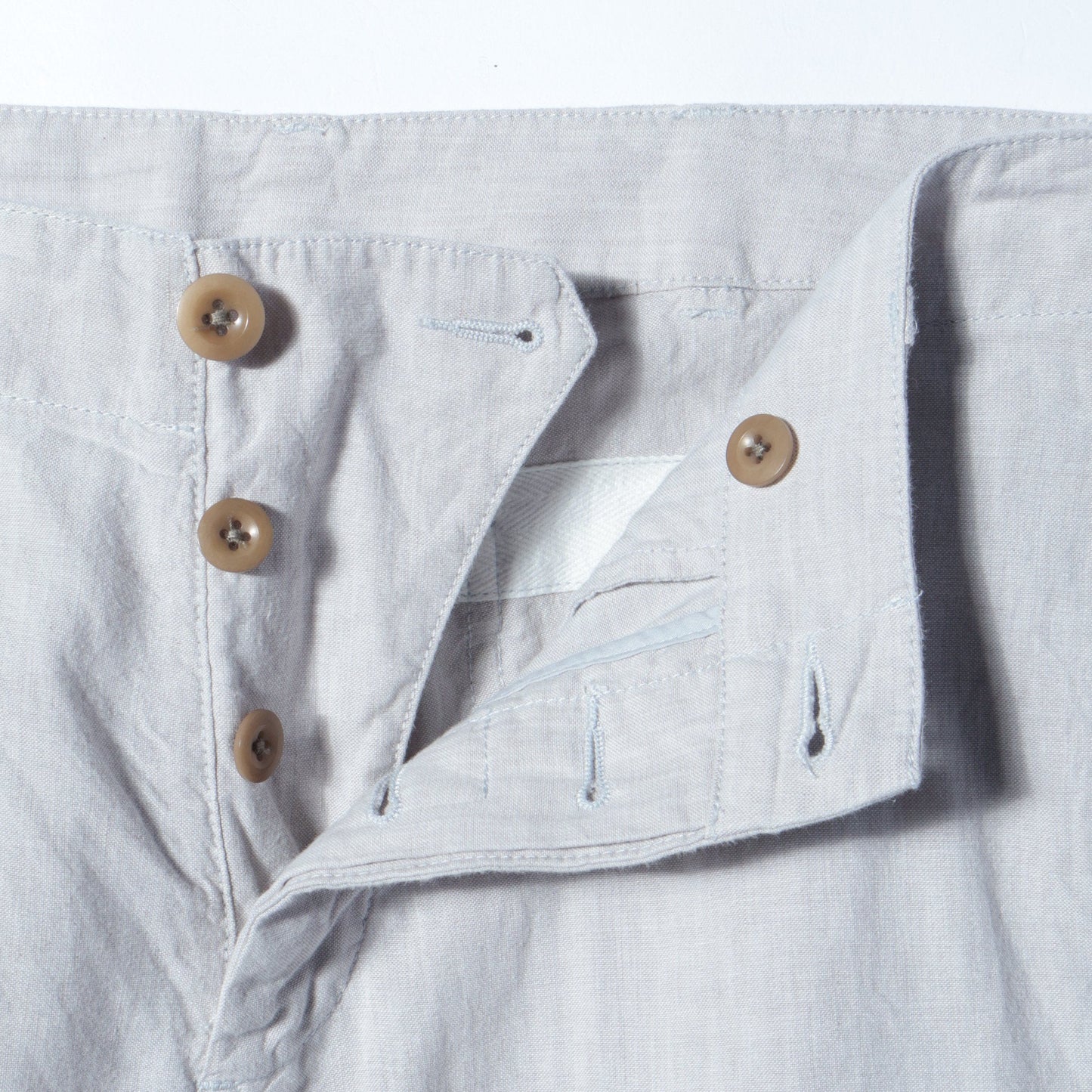 LINEN COTTON CANVAS TROUSERS