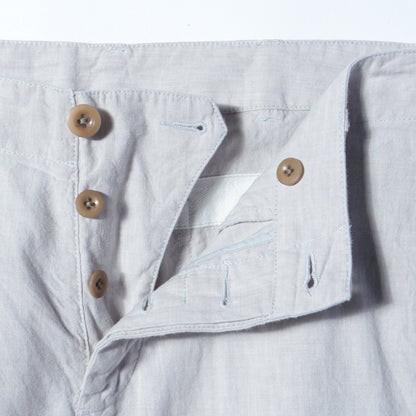 LINEN COTTON CANVAS TROUSERS