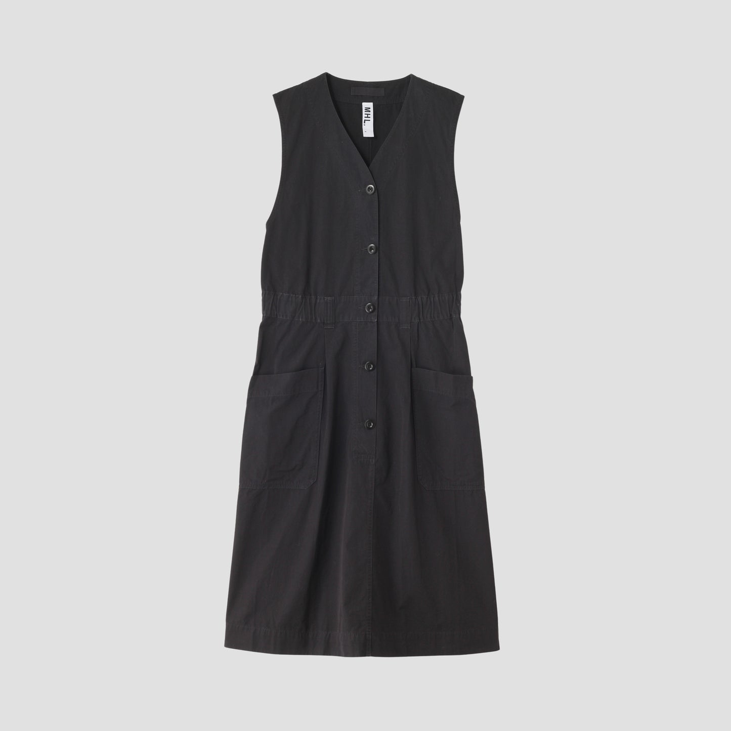 FINE COMPACT COTTON POPLIN DRESS