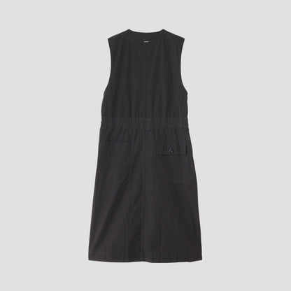 FINE COMPACT COTTON POPLIN DRESS