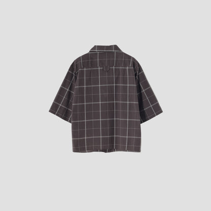 CHECK COTTON LINEN SHIRT