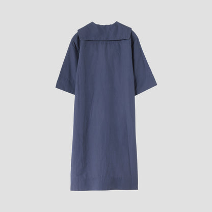 LINEN COTTON POPLIN DRESS