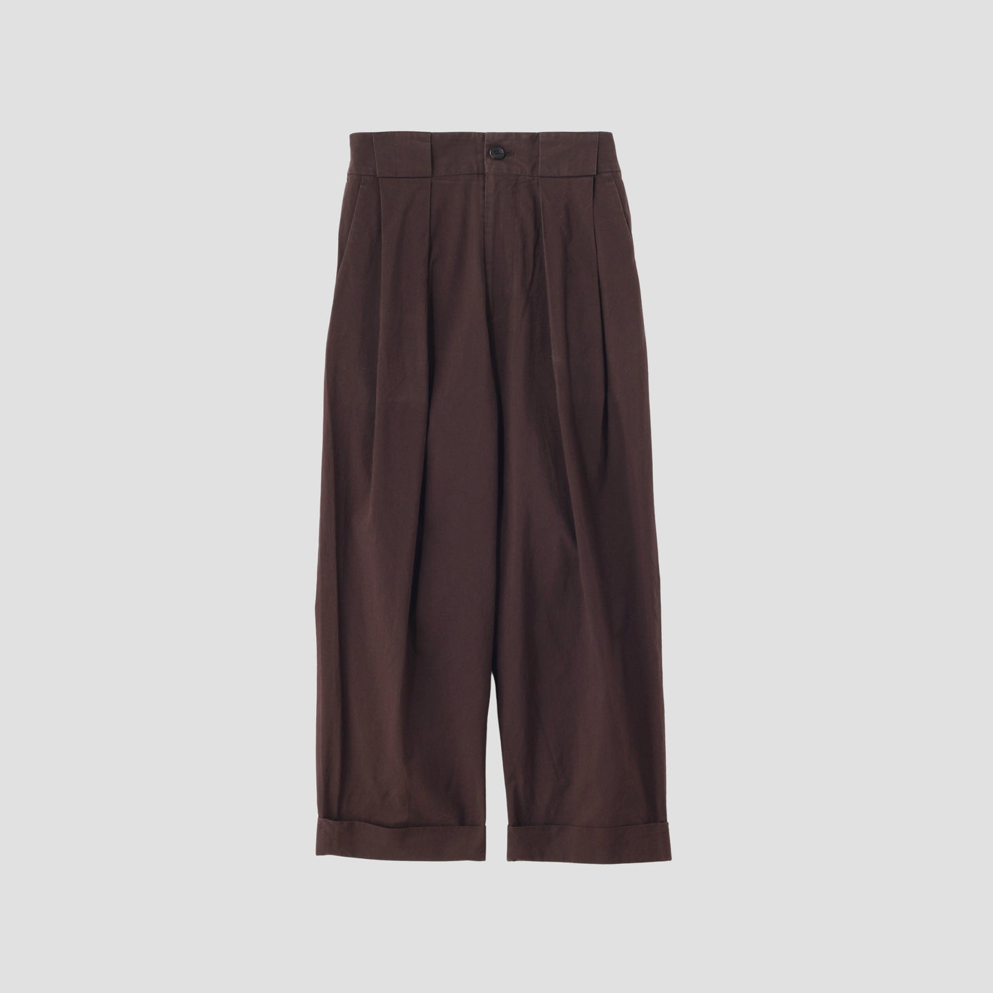 MATT COTTON SILK POPLIN TROUSERS