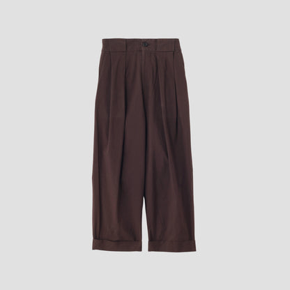 MATT COTTON SILK POPLIN TROUSERS