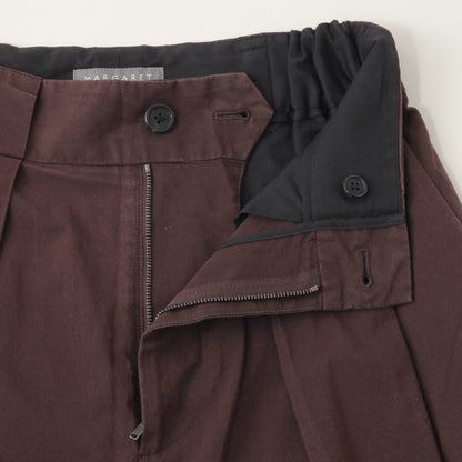 MATT COTTON SILK POPLIN TROUSERS