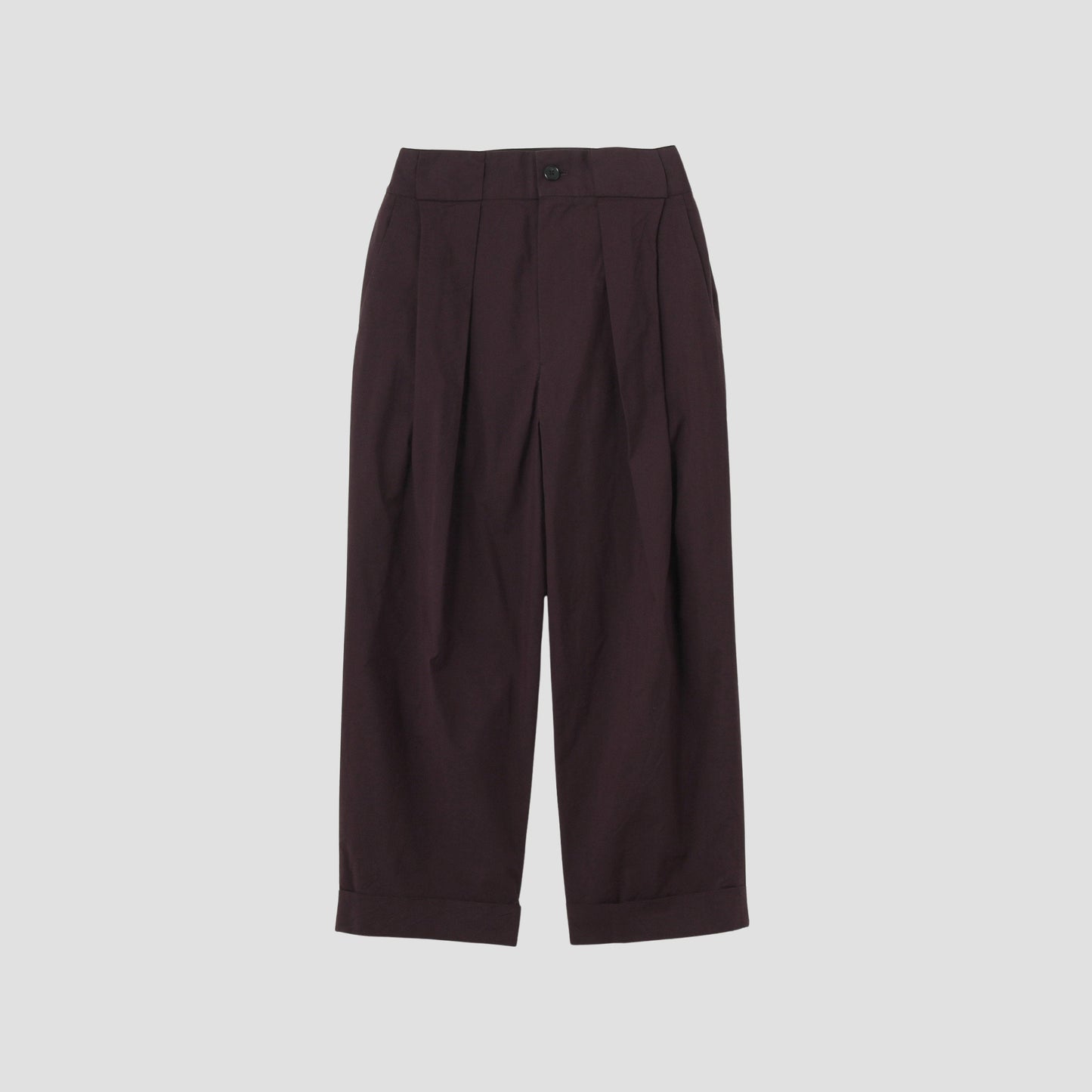 MATT COTTON SILK POPLIN TROUSERS