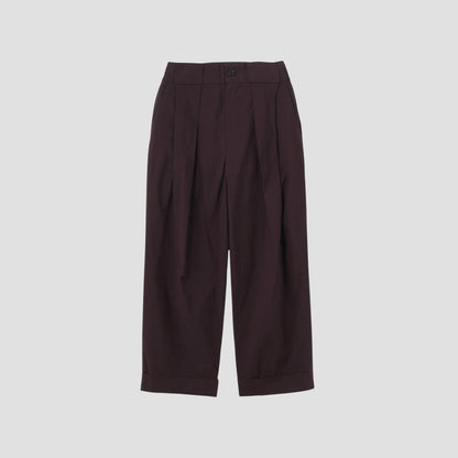MATT COTTON SILK POPLIN TROUSERS